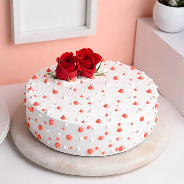 Roses n creamy drops love one cake