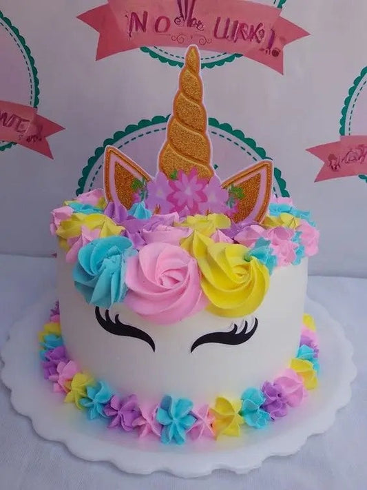 Unicorn single tier cake for kids
